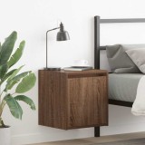 VidaXL Noptiera montata pe perete Stejar maro 38x34x40 cm