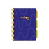 Caiet cu Spirala si Separatoare Strigo Pads Project Book Neon A5, Dictando, Albastru