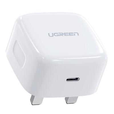 &amp;Icirc;ncărcător De Perete USB Ugreen Tip C Power Delivery 3.0 Quick Charge 4.0 20W 3A (priză UK) Alb (CD137) foto