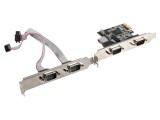Card extensie PCIe LANBERG cu 4 porturi D-Sub 9 pini, temperatură 0-50&deg;C