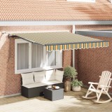 vidaXL Țesătură pentru copertină cu Verde și galben 300 x 250 cm 3330166