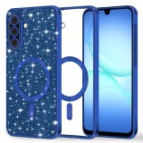 Husa MagSafe pentru Samsung Galaxy A17 4G / A17 5G, Techsuit, Luxury Glitter, Albastra