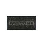 Covorasul usii din fata, in relief &bdquo;Welcome&rdquo;, negru, 75x45cm