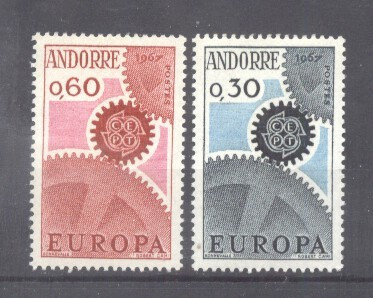 Andorra FR 1967 Europa CEPT MNH AC.300 foto