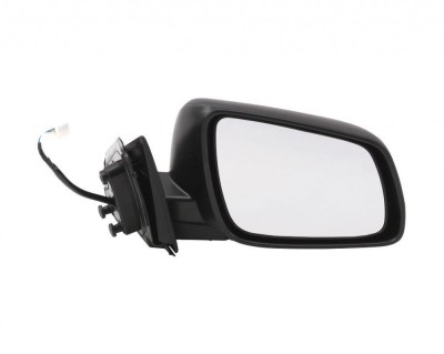 Oglinda exterioara Mitsubishi Lancer (Cy0), 03.2007-2016, partea Dreapta, culoare sticla crom , sticla convexa, cu carcasa neagra grunduita, ajustare foto