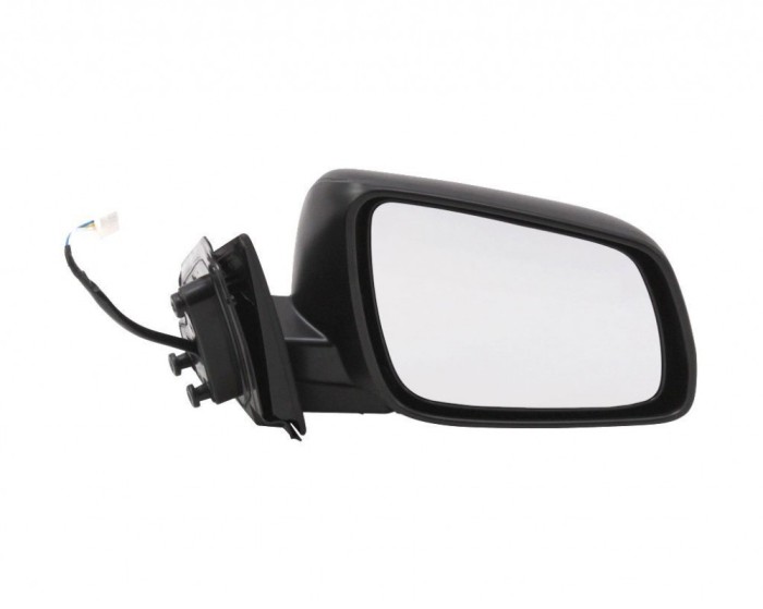 Oglinda exterioara Mitsubishi Lancer (Cy0), 03.2007-2016, partea Dreapta, culoare sticla crom , sticla convexa, cu carcasa neagra grunduita, ajustare