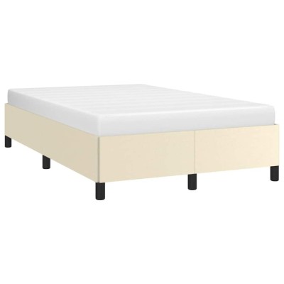 vidaXL Cadru de pat fără saltea cremă 120x190 cm piele artificială 379524 foto