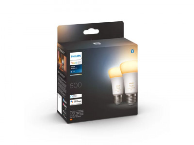 Pachet 2 becuri LED inteligente Philips Hue A60, Bluetooth, Zigbee, E27, 6W (60W), 806 lm foto