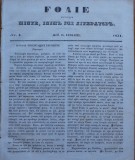 Foaia pentru minte , inima si literatura , nr. 4 , 1851 , Brasov , Muresanu