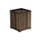 Cutie decorativă pătrată din plastic cu relief, 74 L, nuc