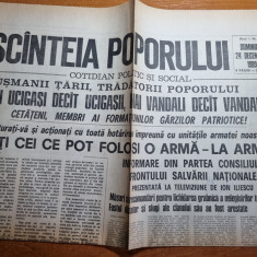 ziarul scanteia poporului 24 decembrie 1989-anul1,nr. 2 - revolutia romana
