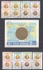 ROMANIA 1964 LP 596 LP 596 a LP 597 MEDALII OLIMPICE SERII DANTELATA + NEDANTELATA +COLITA STAMPILAT