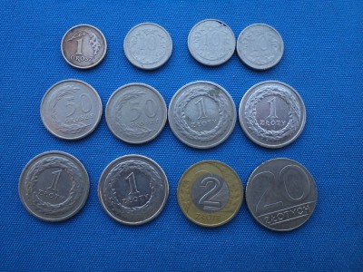 LOT ANII 90 ,VALORI DIFERITE ,ANI DIFERITI / POLONIA- 12 BUCATI foto