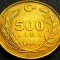 Moneda 500 LIRE - TURCIA, anul 1990 *cod 1147 E