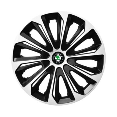 Set 4 capace roti Extra strong silver R15 Compatibil Cu Skoda foto