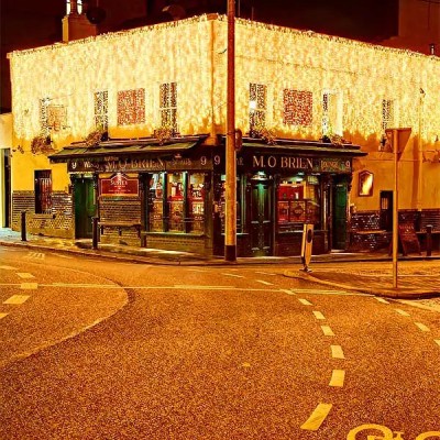 Instalatie Craciun perdea ploaie cu FLASH 3mx3m alb cald interconectabile foto