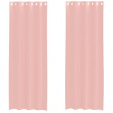 Cumpara ieftin Perdele Voile cu Oelii 2 buc Roz 140x300 cm