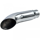 Trim de evacuare din otel inoxidabil universal "Turndown" lung de 305mm &ndash; lustruit cu luciu &icirc;nalt Performance AutoTuning