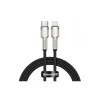 Cablu Date Baseus Cafule Metal USB-C la Lightning iPhone PD 20W, 2m, Negru, Alimentare Rapida