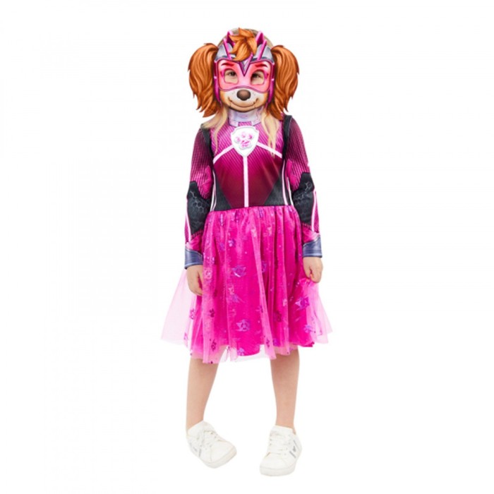 Costum Skye lumineaza in intuneric, Paw Patrol the movie pentru fete 3-4 ani 104 cm