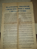 Afis-platforma comitetului national de organizare a sindicatelor-decembrie 1989