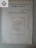 Buletin informativ festivalul international George Enescu 1958 prima editie