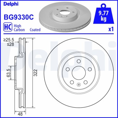DELPHI BG9330C Disc frana foto