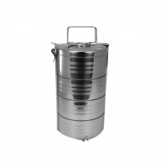 Recipiente pentru transport mancare, inox, set 4 buc, 4x1050 ml, Perfect Home 