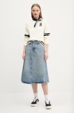 HUGO fusta jeans midi, evazati, 50530310