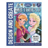 Disney Frozen Sketchpad Design and Create | Carte copii 9-12 ani cu abtibilduri si elemente decupabile