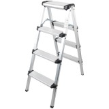 Evotools 679830 - Scara constructii dubla 0.97 m 150 kg 4 trepte tronson