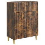 vidaXL Bufet cu sertar Stejar fumuriu 66 x 34,5 x 90 cm Lemn prelucrat 894640
