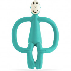 Matchstick Monkey Teething Toy and Gel Applicator jucărie pentru dentiție perie 2 in 1 Green 1 buc