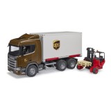 Cumpara ieftin Bruder camion UPS Scania Super 560R si stivuitor