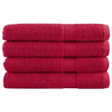 VidaXL Prosoape de saună premium SOLUND 4 buc. roșu 80x200 cm 600 gsm