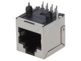 Soclu RJ45 Cat6 Ecranat 8P8C THT Unghi