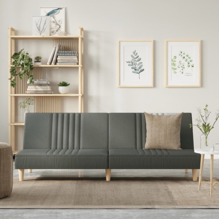 Gossi canapea extensibila, gri inchis, material textil