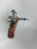 bnk jc Germania - Jean Hoefler - cavaler medieval cu lance in lateral - calare