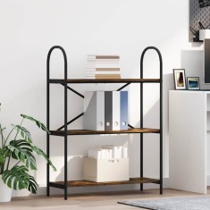 vidaXL Raft pentru cărți Stejar afumat 80 x 30 x 109 cm Lemn compozit 879901 foto