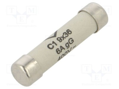 Siguranţă cilindrică HAGER 6A 400V AC gG industrială 9x36mm foto