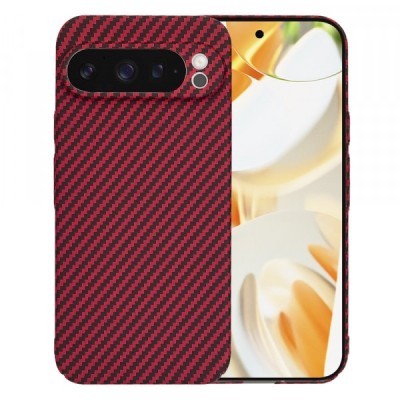 Husa pentru Google Pixel 9 Pro, Techsuit, Carbonite FiberShell, Rosie foto