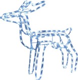 Decoratiune de Craciun ren LED pentru exterior, alb rece, 144 LED-uri