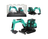Excavator pe senile din metal Huina Green 1:8, model de colectie, Lean 22733