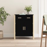 VidaXL Servantă, negru, 62x38x75 cm, lemn prelucrat