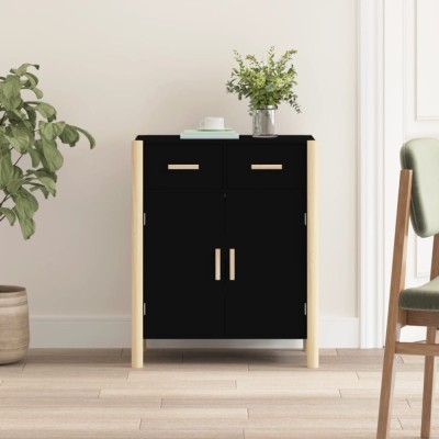 Gossi servanta, negru, 62x38x75 cm, lemn prelucrat foto