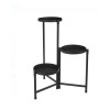 Suport Metalic cu 3 Nivele pentru Ghivece, 42 x 42 x 66 cm, Negru