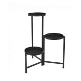 Cumpara ieftin Suport Metalic cu 3 Nivele pentru Ghivece, 42 x 42 x 66 cm, Negru