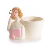 Cumpara ieftin Ghiveci flori ceramica multicolora Women 12x7.5x11 cm