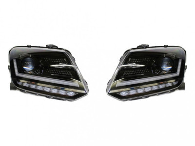 Faruri Osram LED DRL VW Amarok (2010-up) Semnal Dinamic Secvential Negru Performance AutoTuning foto