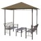 Pavilion gradina masa/banci, gri taupe, 2,5x1,5x2,4 m, 180 g/m&sup2;